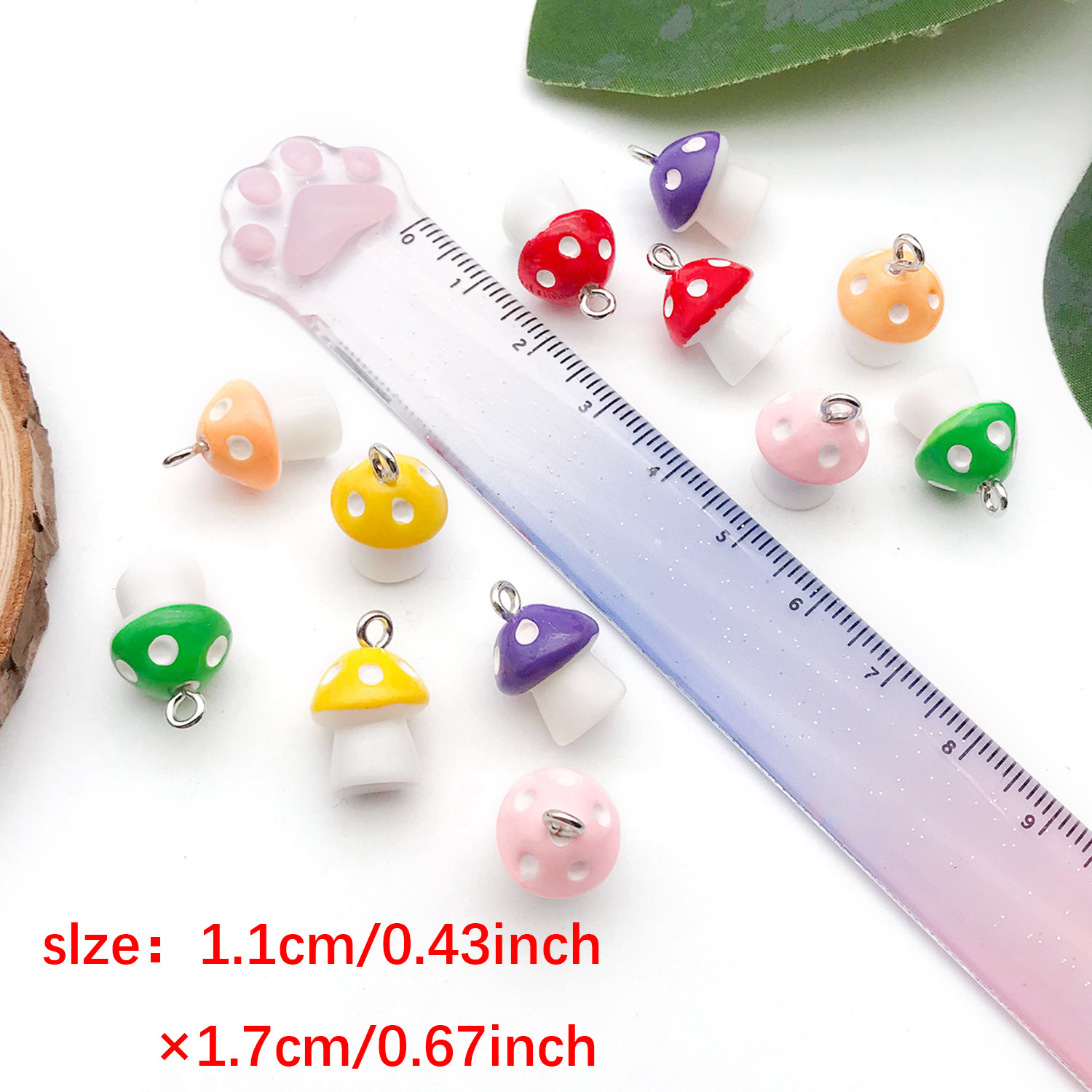 5/12pcs Cartoon Colorful Small - Resin Art Pendant ulasan dan harga