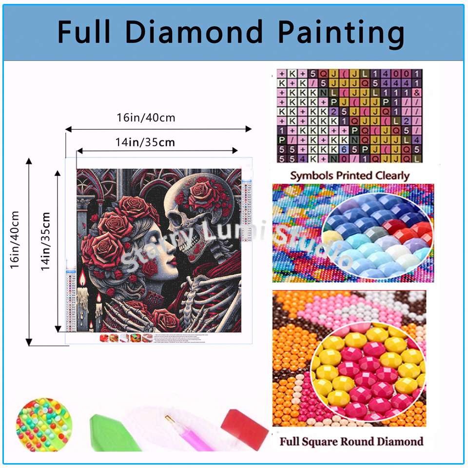 5D Diamond Painting Gothic Lad - Resin Art For Rose ulasan dan harga