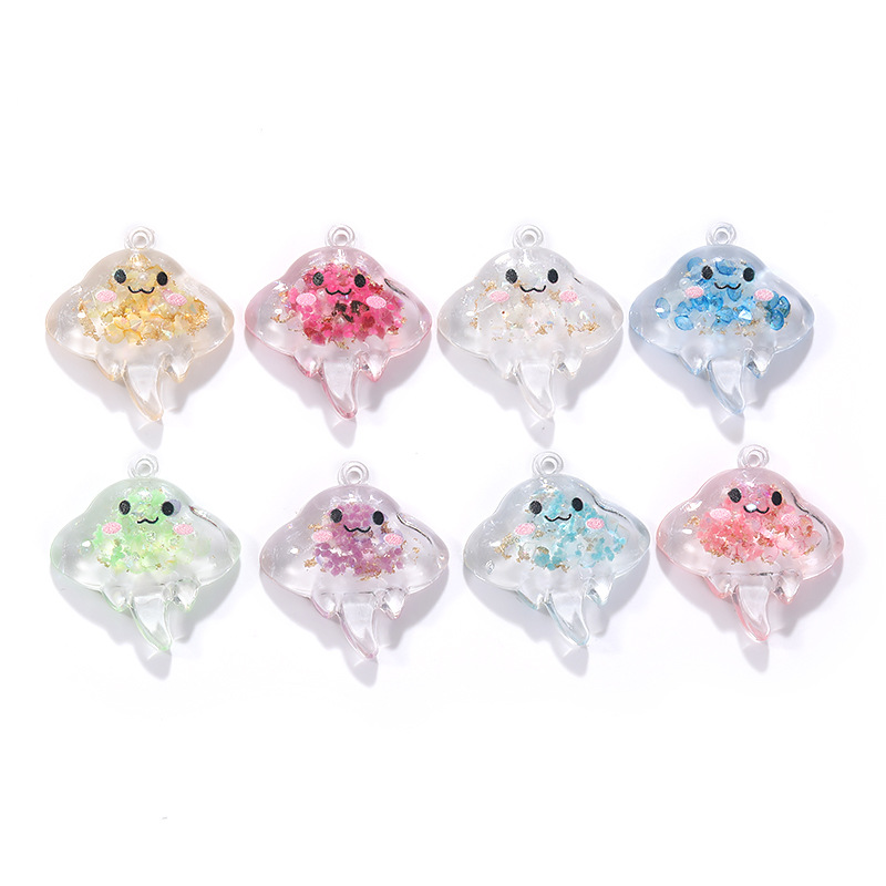 10Pcs Luminous Manta rays Resi - Resin Art Pendant ulasan dan harga