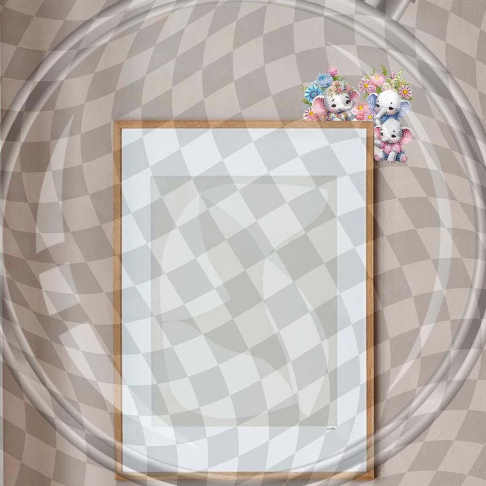 Baby Elephant Diamond Art Door - Resin Art Baby ulasan dan harga