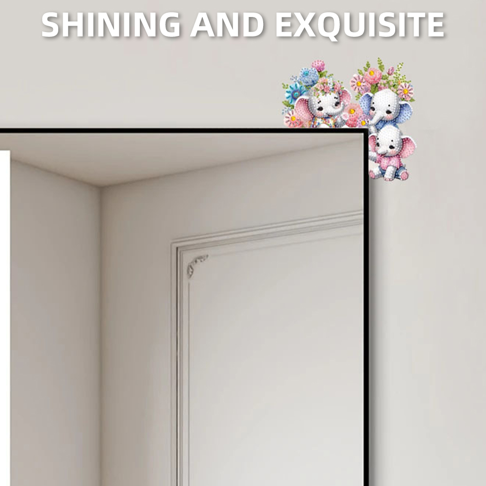 Baby Elephant Diamond Art Door - Resin Art Baby ulasan dan harga