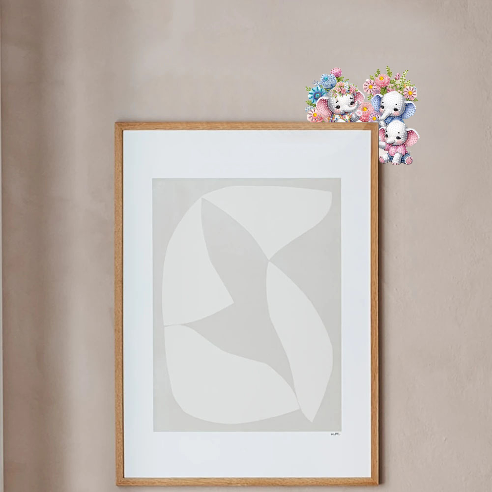 Baby Elephant Diamond Art Door - Resin Art Baby ulasan dan harga