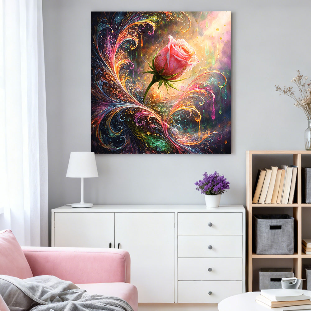 HUACAN Diamond Mosaic Rose Flo - Resin Art For Rose ulasan dan harga