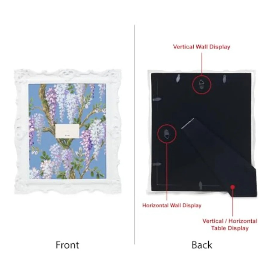 8x10 White Ornate Textured Han - Resin Art Gallery ulasan dan harga