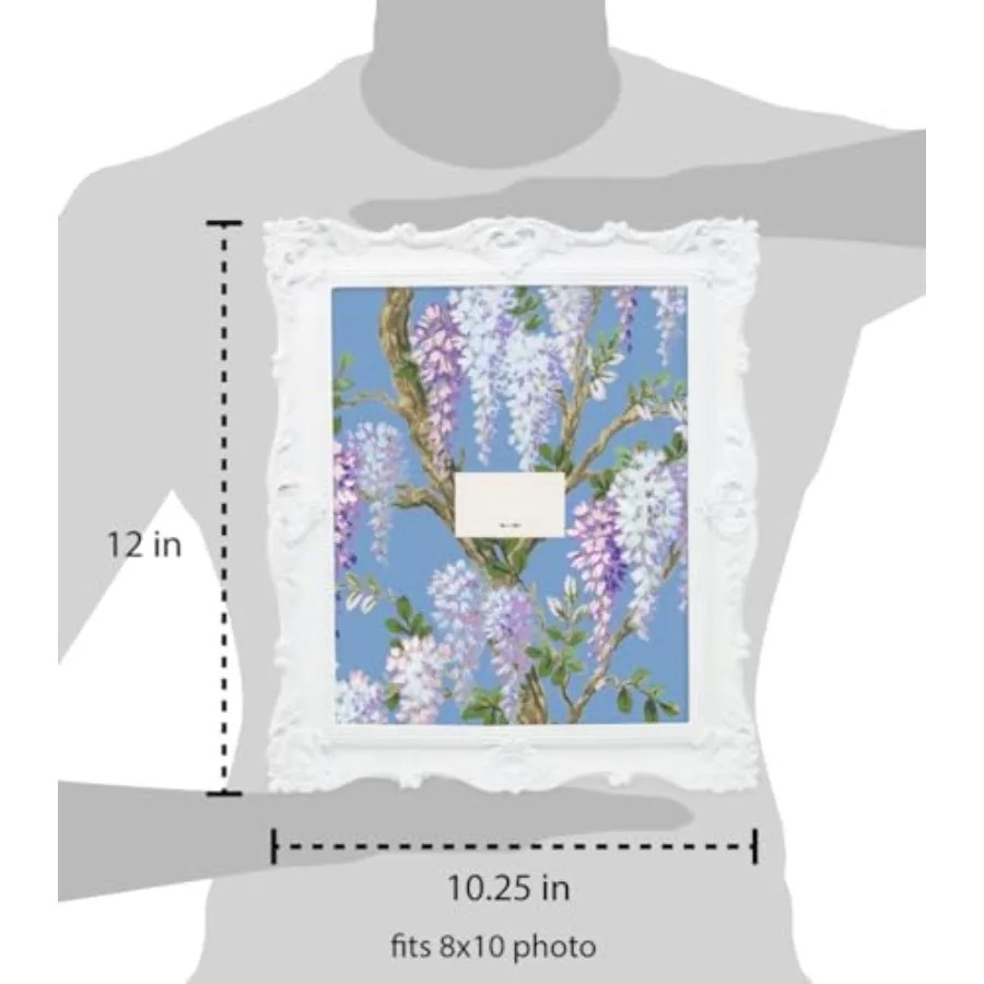 8x10 White Ornate Textured Han - Resin Art Gallery ulasan dan harga