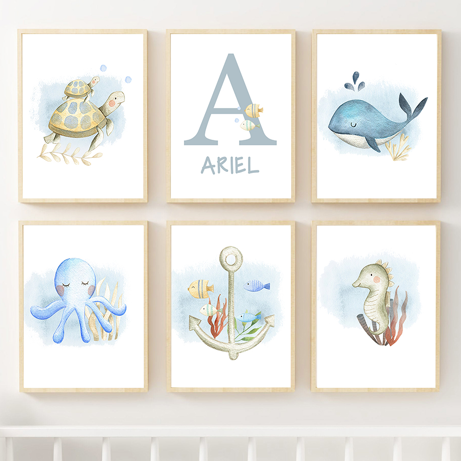 Marine Organism Custom Baby Na - Resin Art Name ulasan dan harga