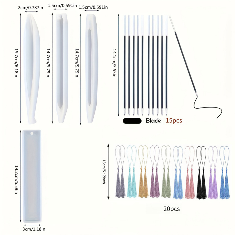 39Pen and bookmark silicone mo - Resin Art Guide ulasan dan harga