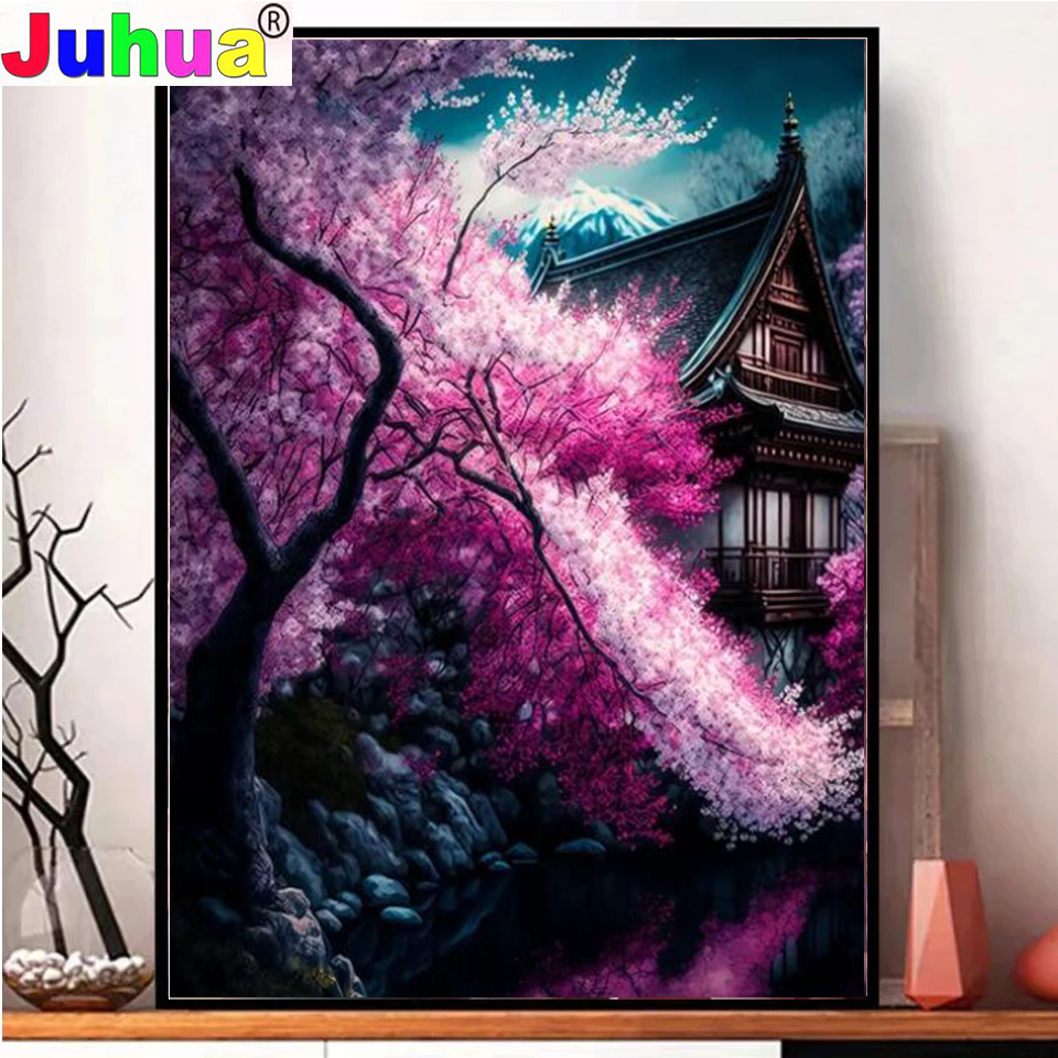 Mount Fuji Cherry Blossoms dia - Resin Art Aesthetic ulasan dan harga