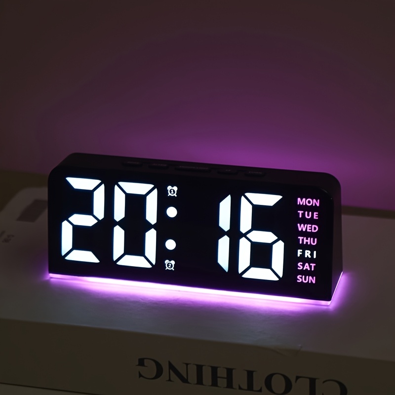 Digital LED Alarm Clock Deskto - Resin Art Watch ulasan dan harga