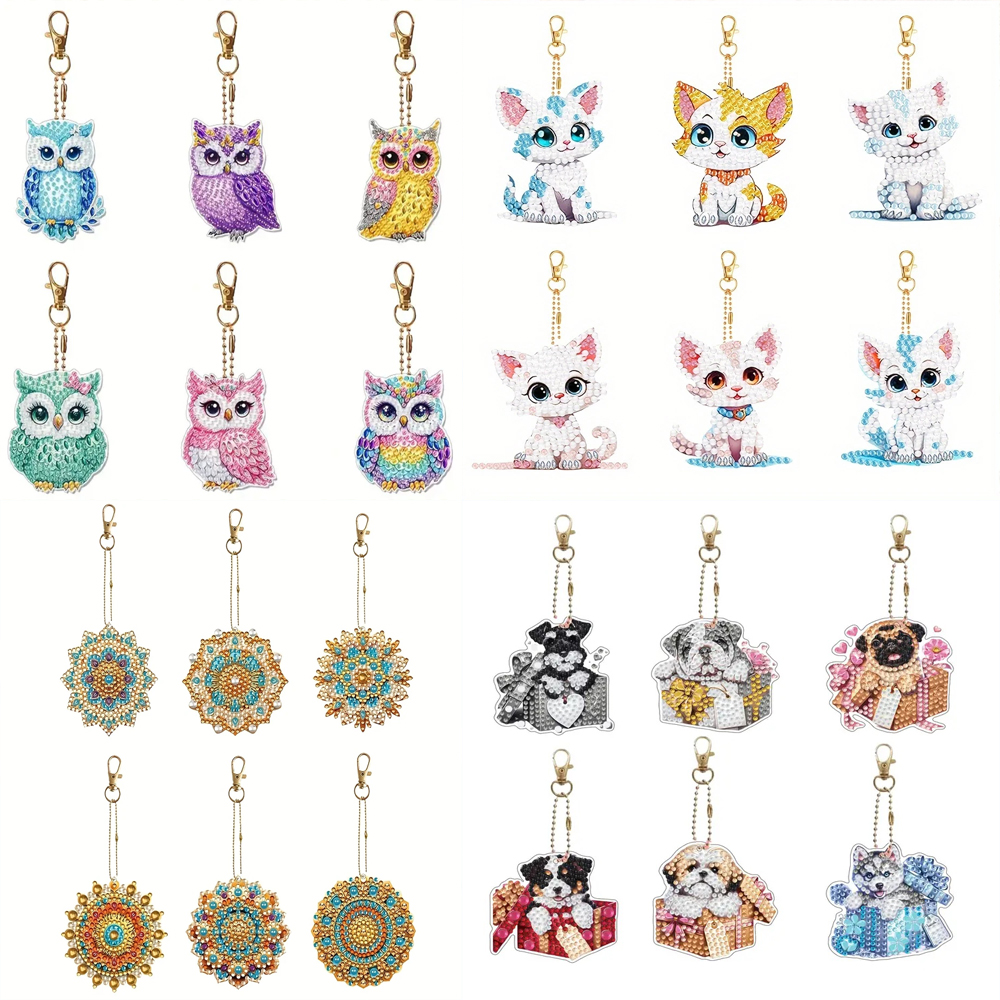 6-piece/set DIY Diamond Keycha - Resin Art Supplies ulasan dan harga