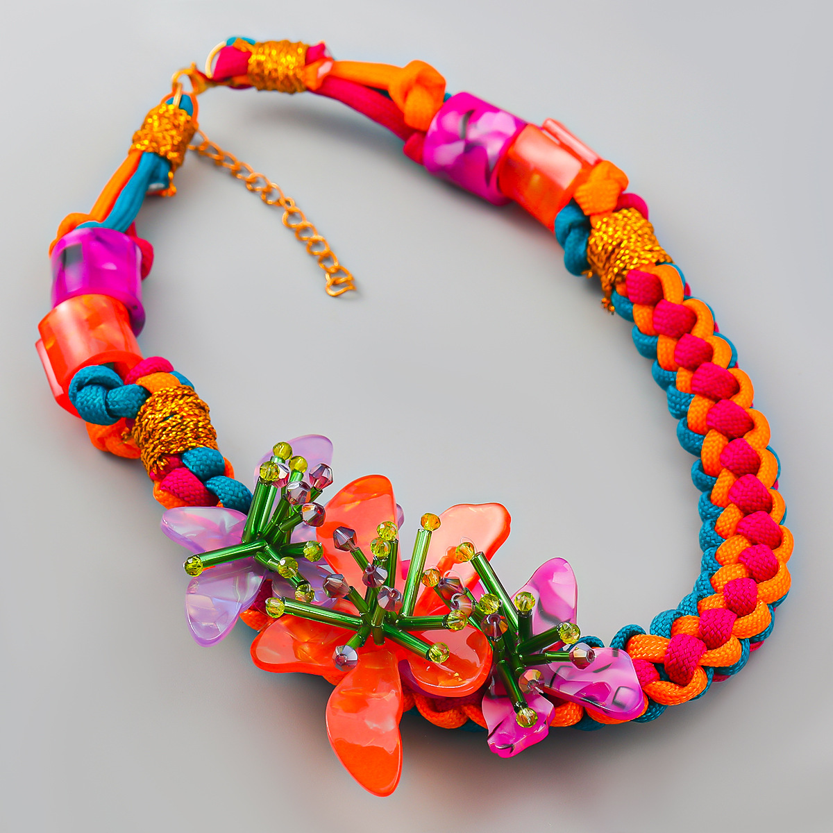 New resin glass tube braided e - Resin Art Necklace ulasan dan harga