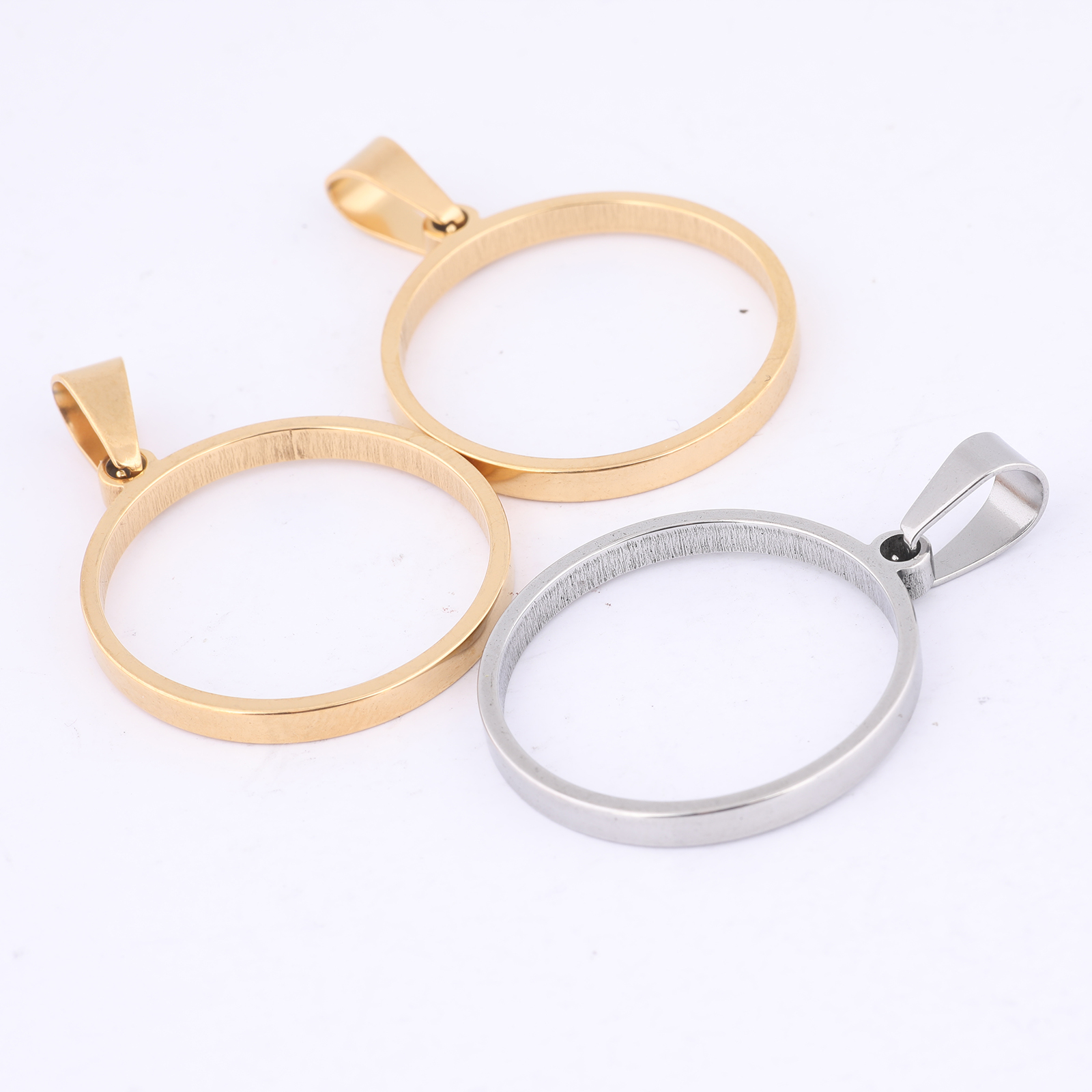 10pcs 25mm Round Open Bezel Ch - Resin Art Pendant ulasan dan harga