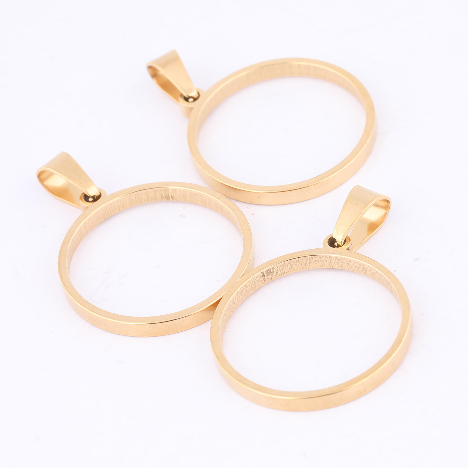 10pcs 25mm Round Open Bezel Ch - Resin Art Pendant ulasan dan harga
