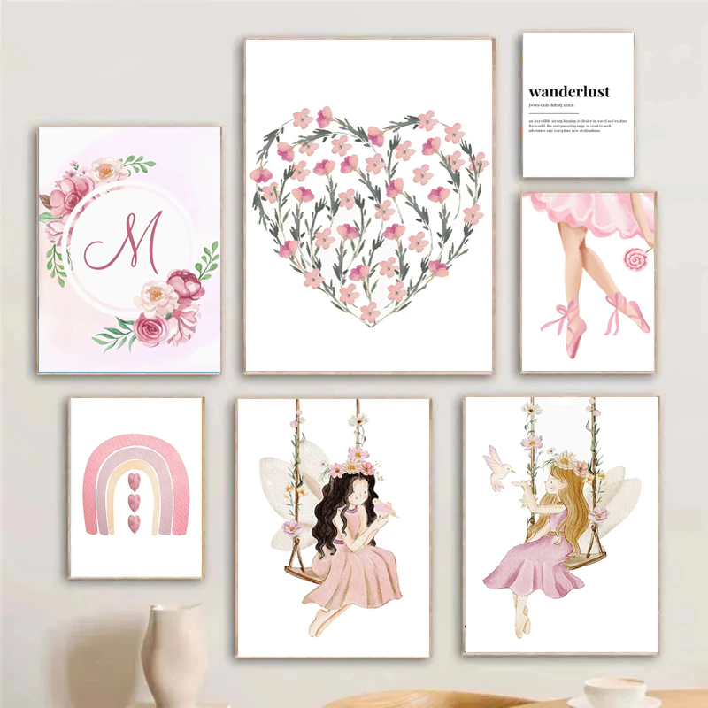 Wall Art Diamond Painting Pink - Resin Art Name ulasan dan harga
