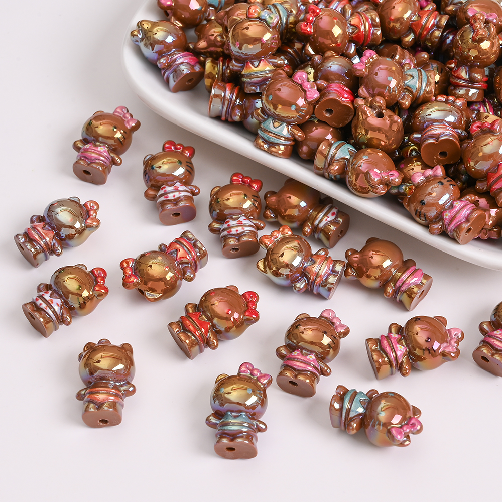 10Pcs Brown Sanrio Hello Kitty - Resin Art Baby ulasan dan harga