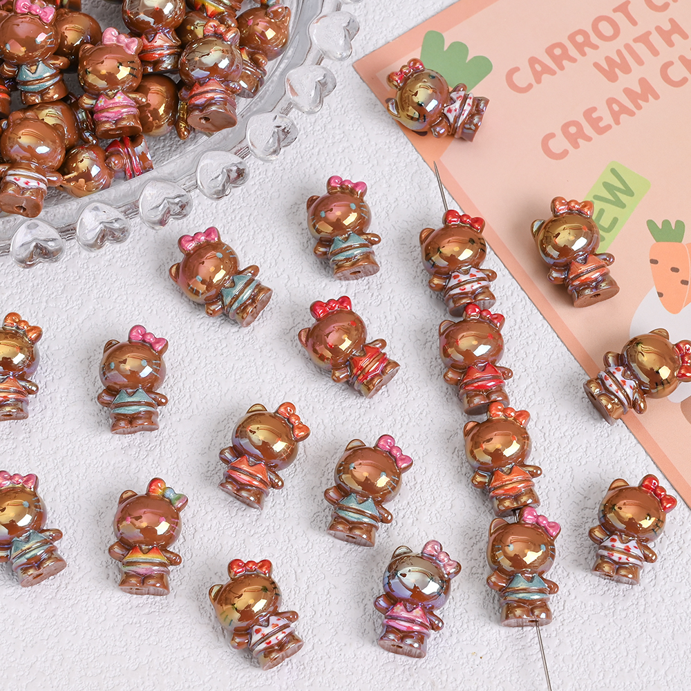 10Pcs Brown Sanrio Hello Kitty - Resin Art Baby ulasan dan harga