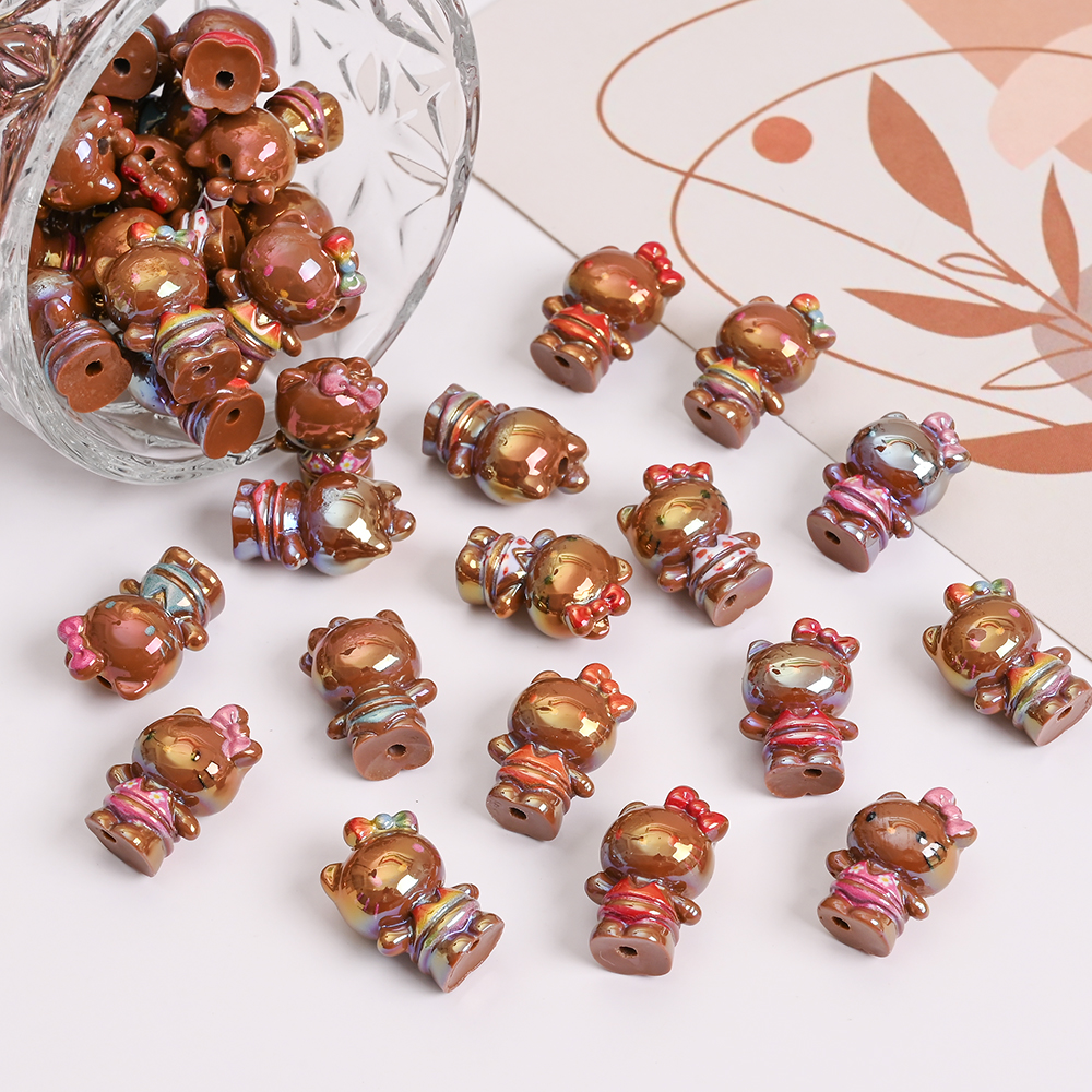 10Pcs Brown Sanrio Hello Kitty - Resin Art Baby ulasan dan harga