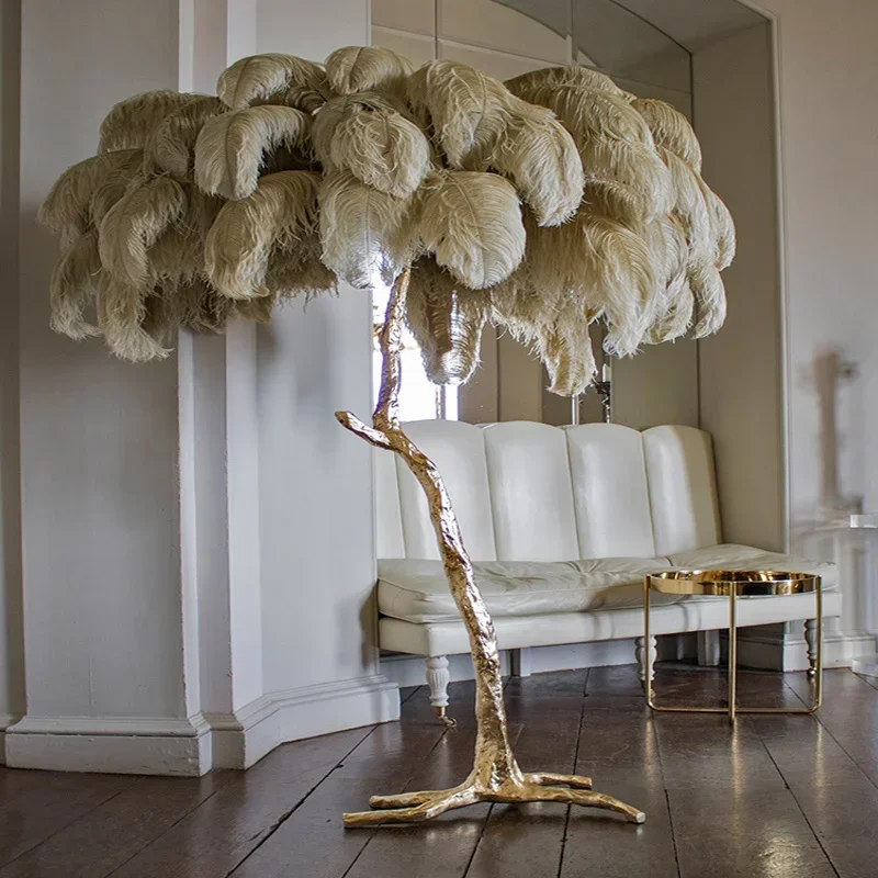 Modern Led Ostrich Feather Flo - Resin Art Floor ulasan dan harga