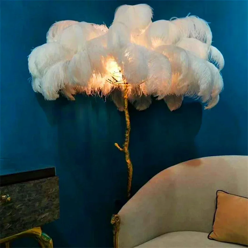 Modern Led Ostrich Feather Flo - Resin Art Floor ulasan dan harga