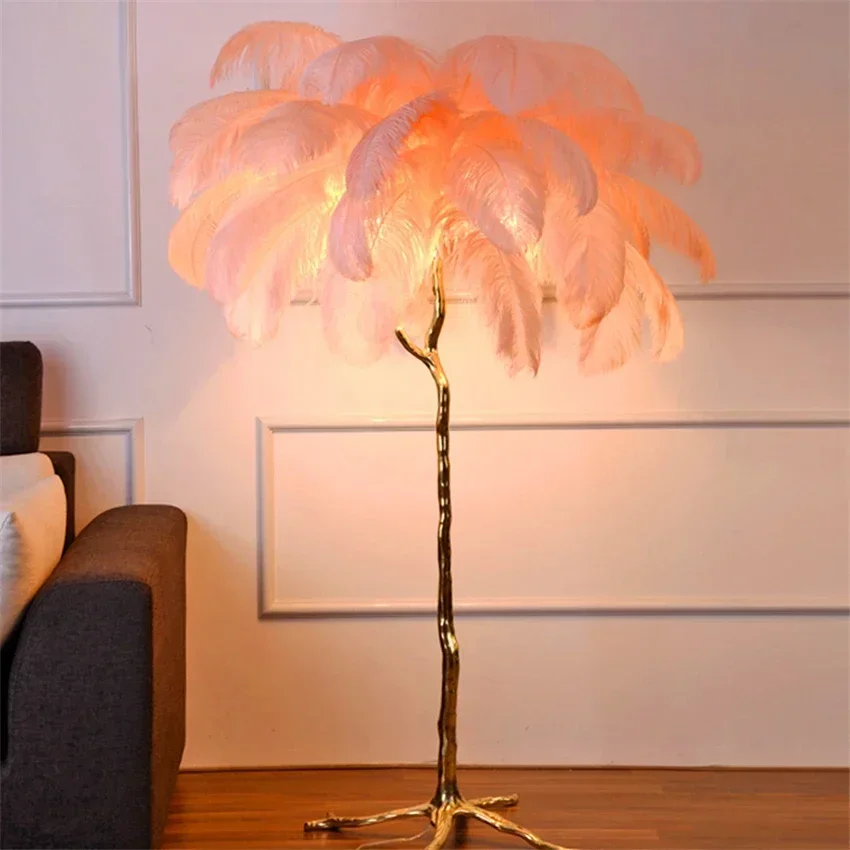 Modern Led Ostrich Feather Flo - Resin Art Floor ulasan dan harga