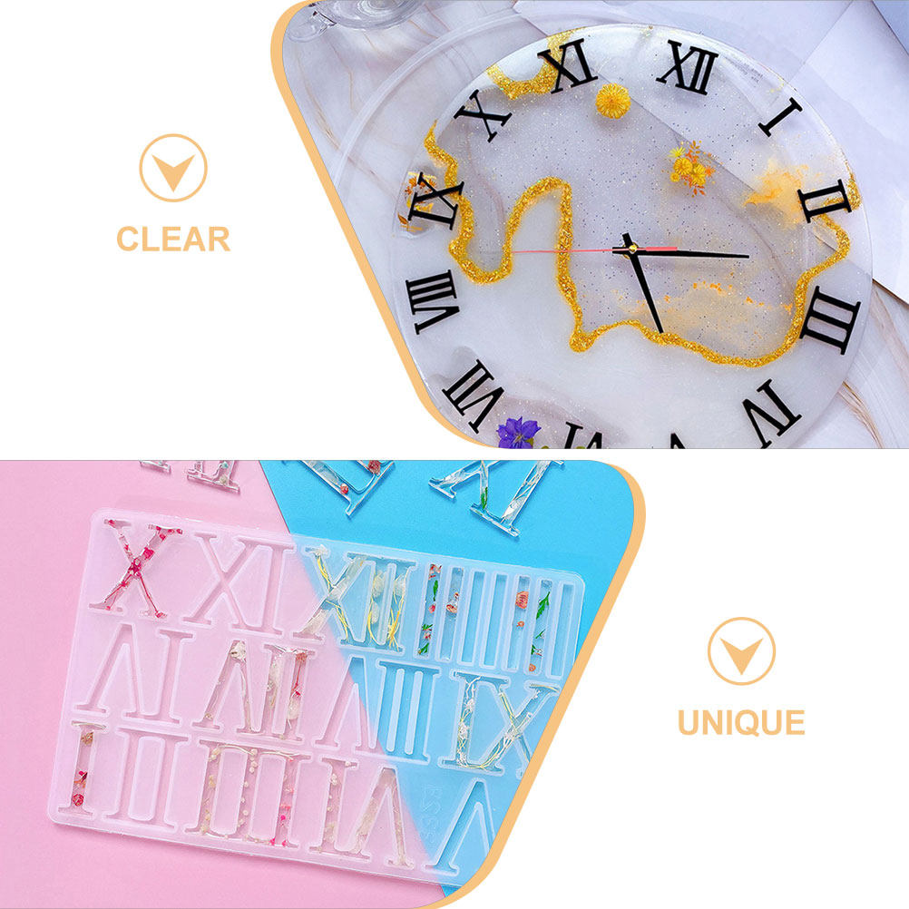 1Set Round Resin Silicone Cloc - Resin Art Clock ulasan dan harga