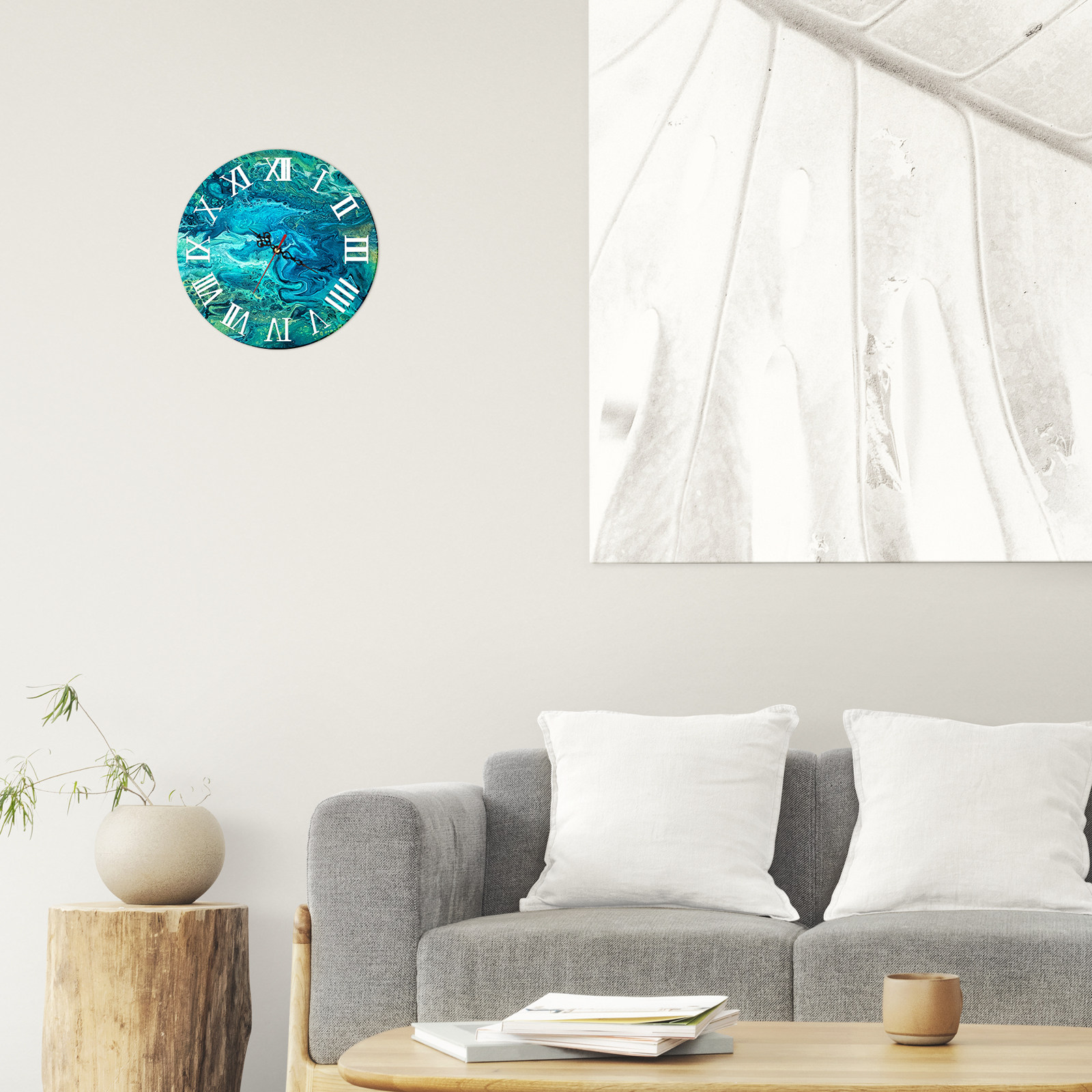 1Set Round Resin Silicone Cloc - Resin Art Clock ulasan dan harga