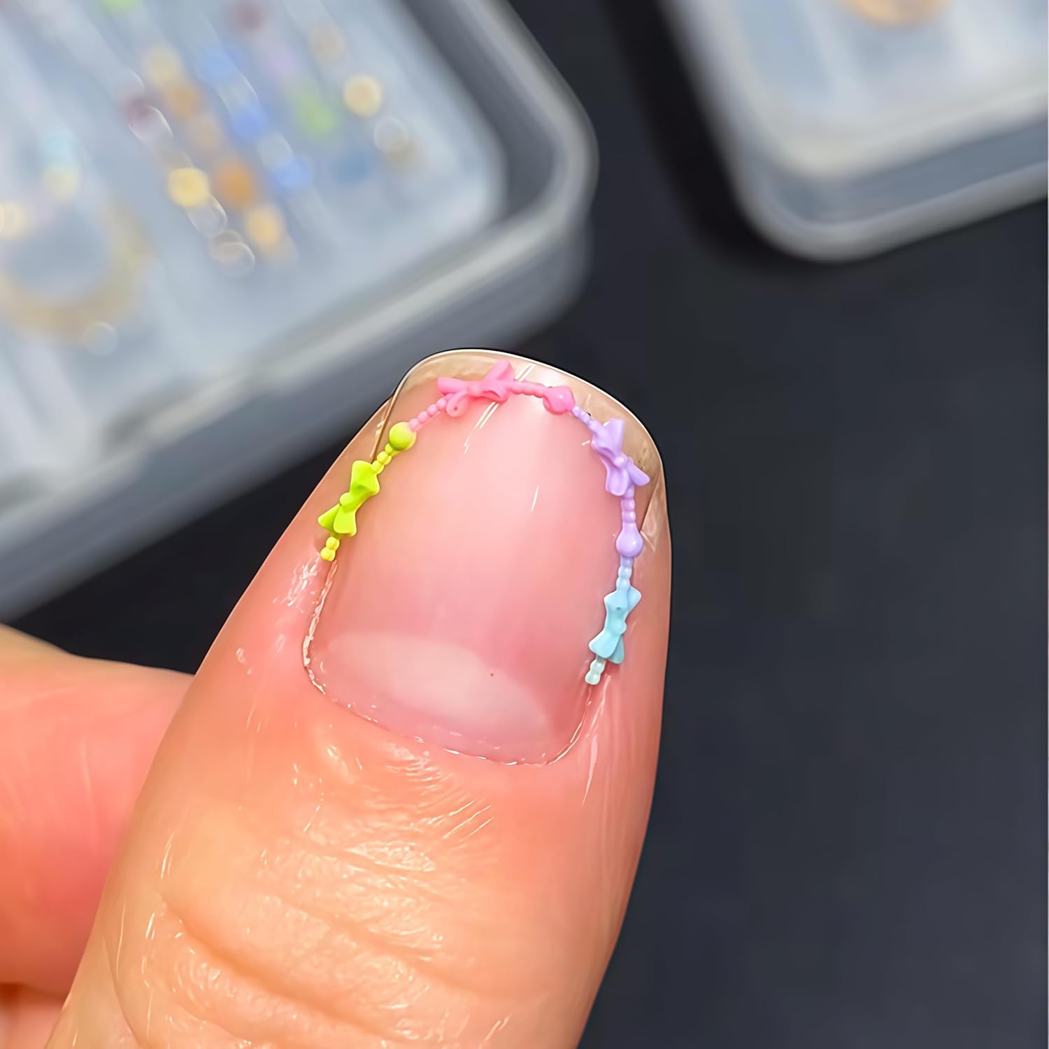 3D Bead Necklace Gel Nail Art  - Resin Art Necklace ulasan dan harga