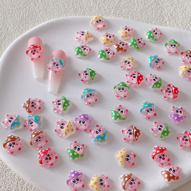 2/10/20pcs Kirby Nail Charms 3 - Resin Art And Decor ulasan dan harga