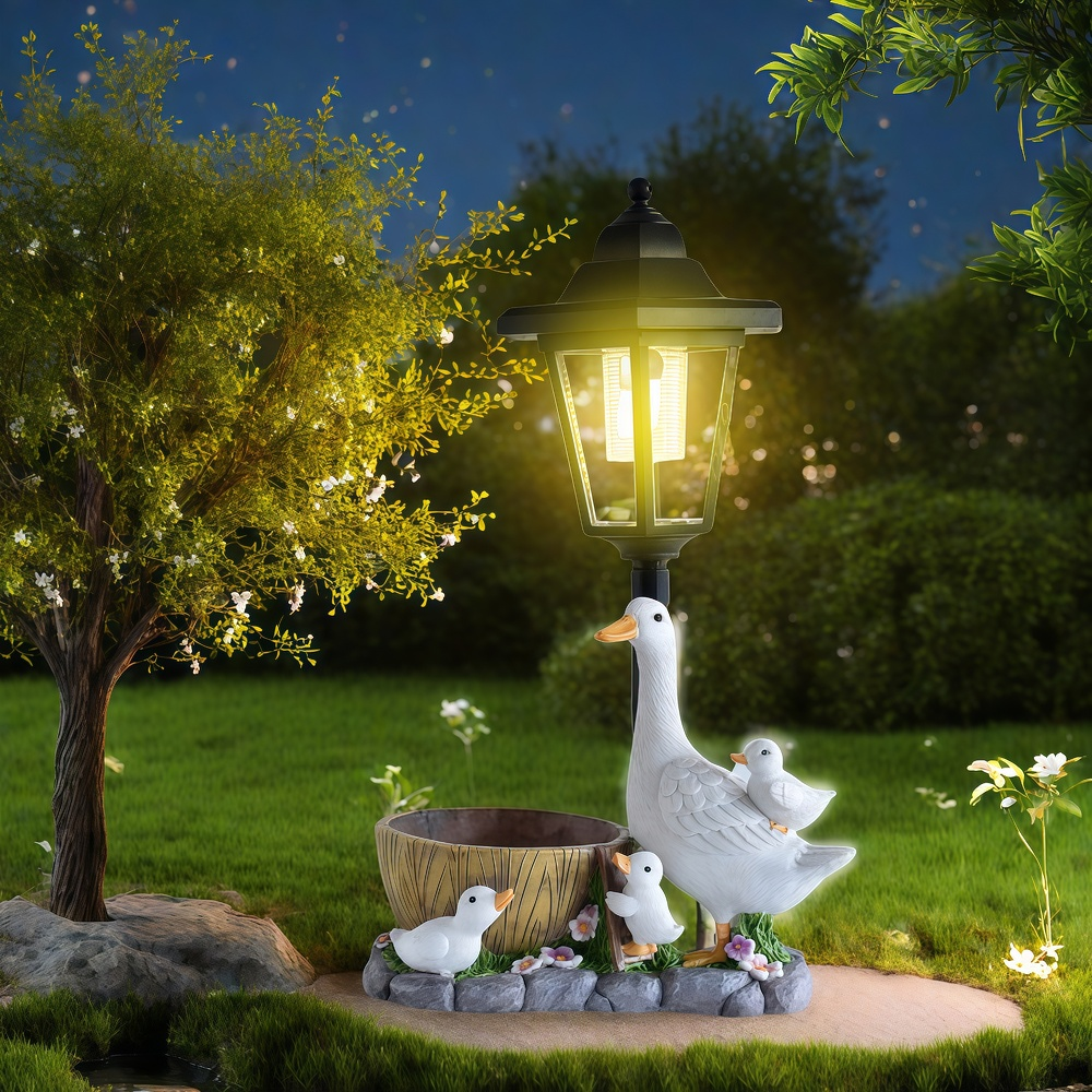Solar Duck Night Light Garden  - Resin Art And Decor ulasan dan harga