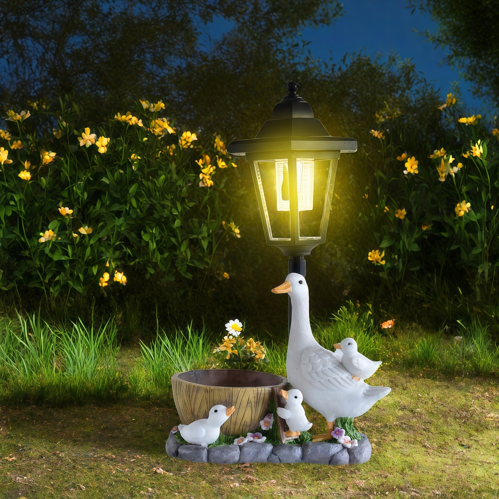 Solar Duck Night Light Garden  - Resin Art And Decor ulasan dan harga
