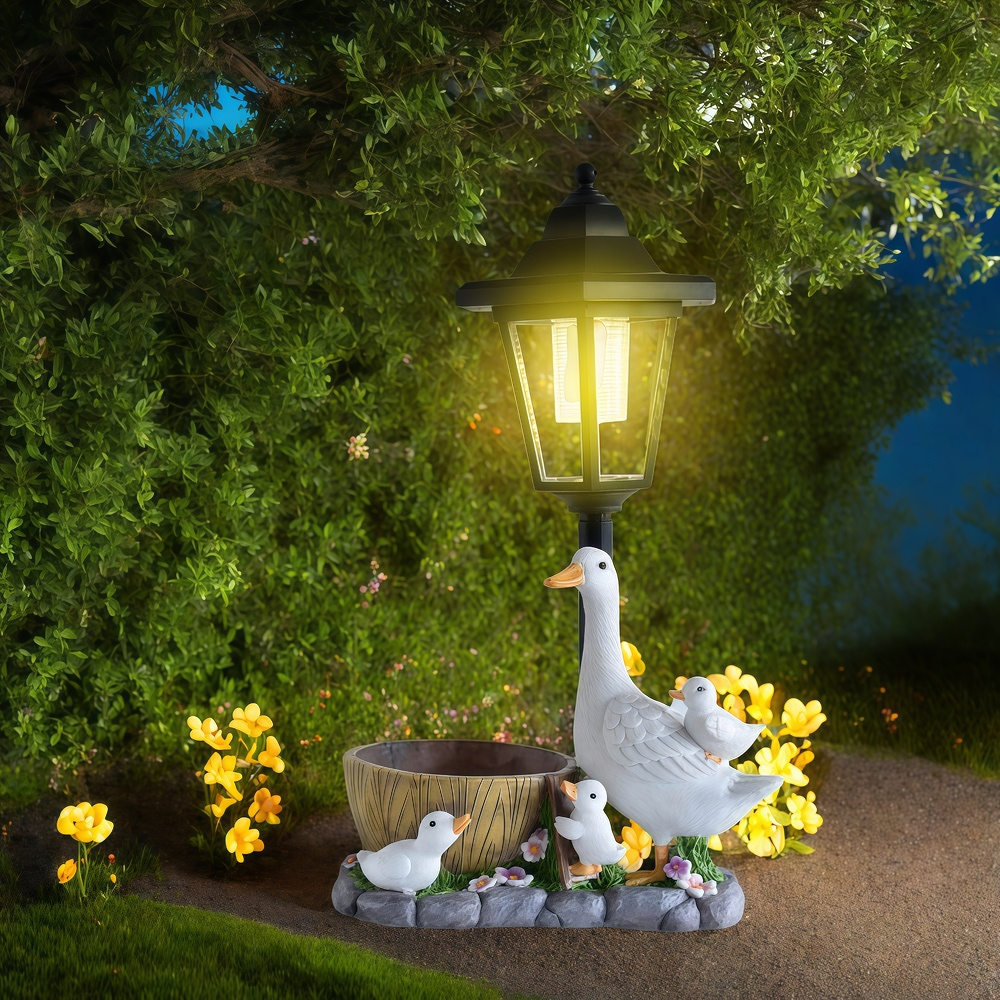 Solar Duck Night Light Garden  - Resin Art And Decor ulasan dan harga
