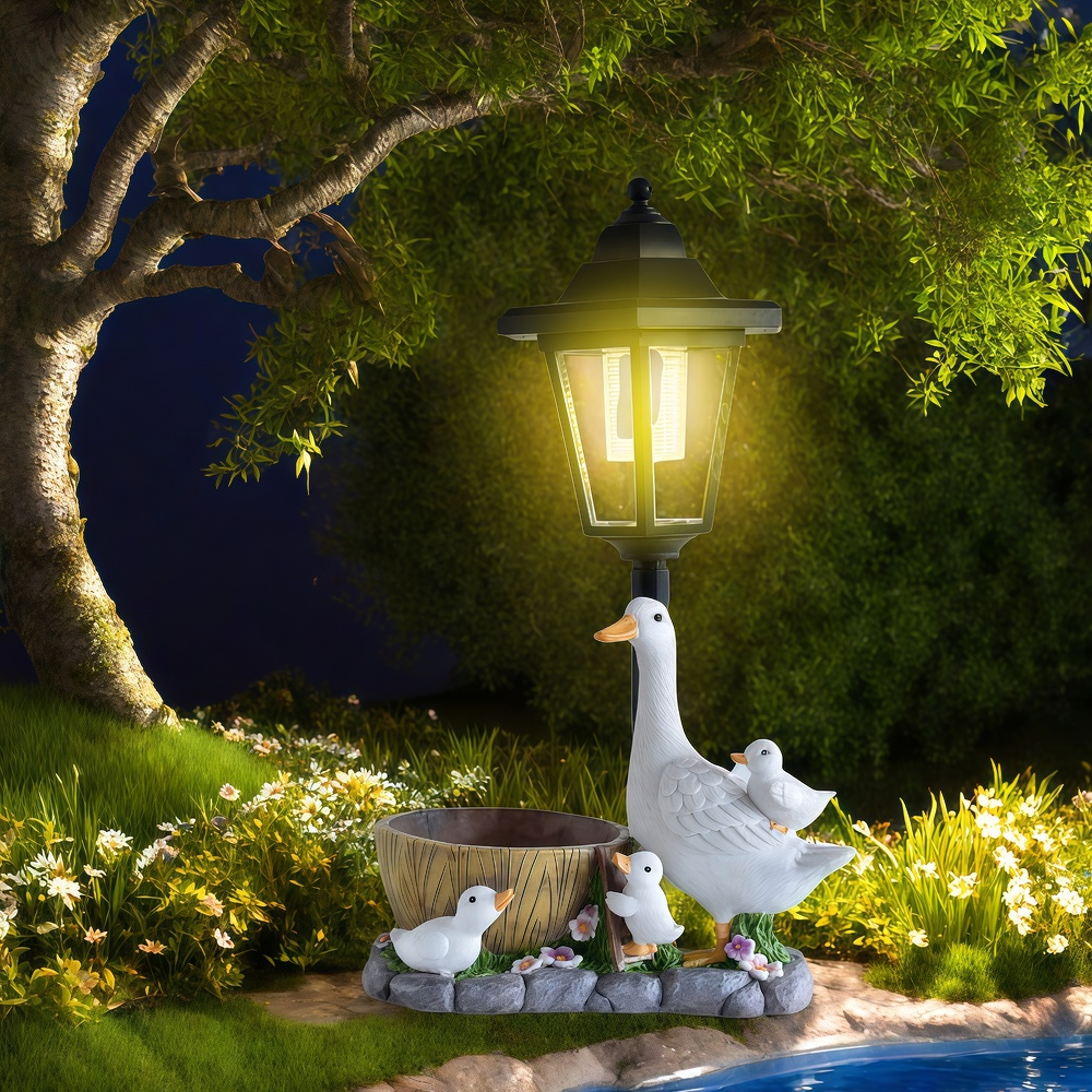 Solar Duck Night Light Garden  - Resin Art And Decor ulasan dan harga