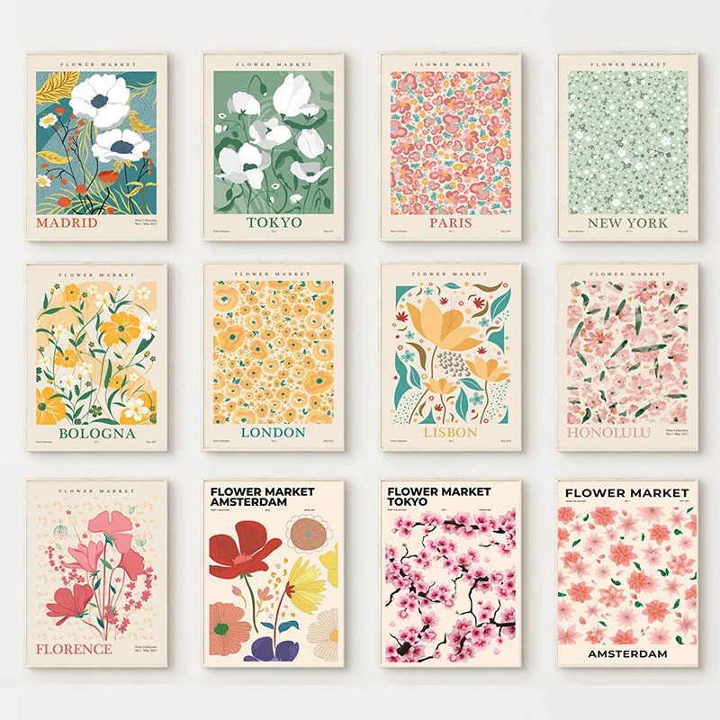 Flower Market Poster Printing  - Resin Art Name ulasan dan harga