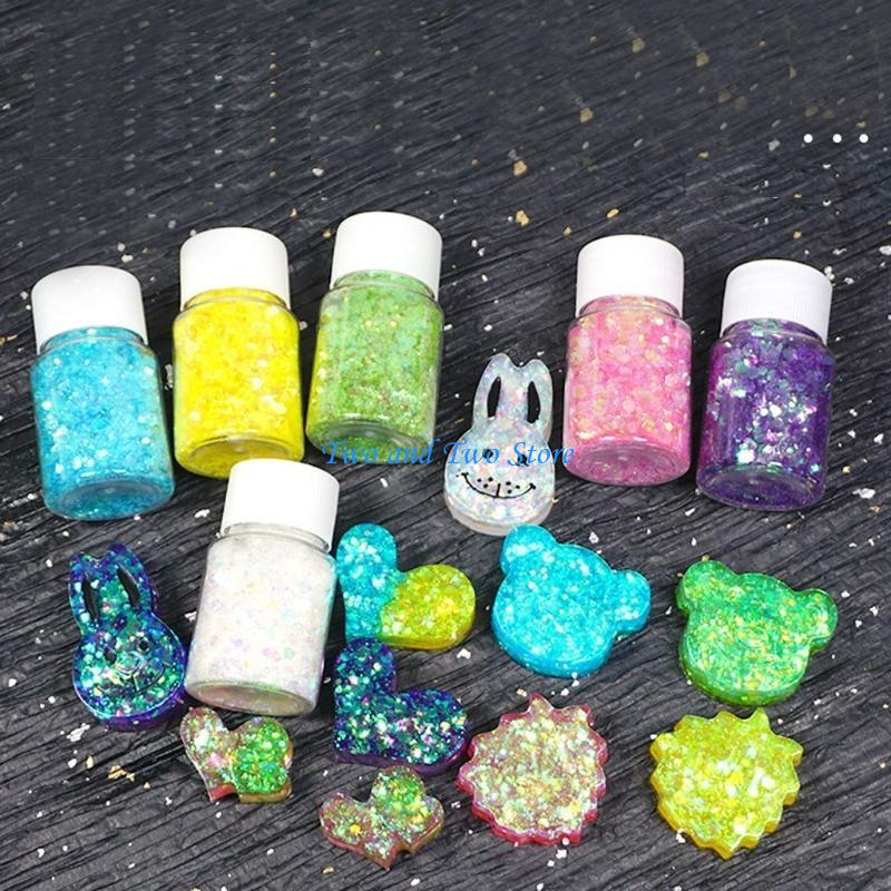 HX6F Chunky Glitter Craft for  - Resin Art A Keychain ulasan dan harga