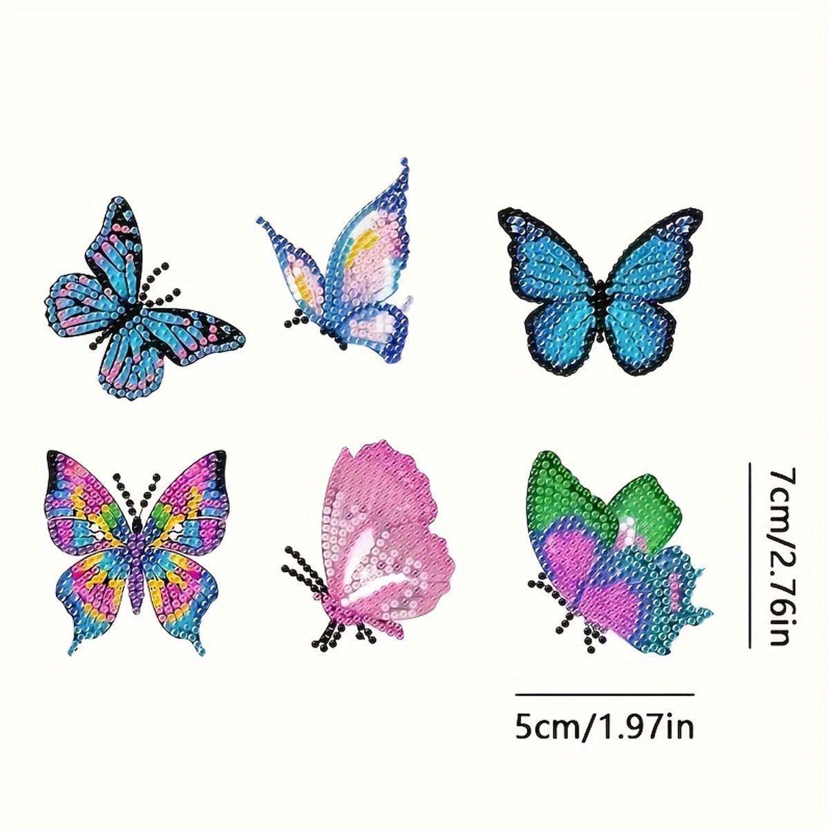 6 Butterfly Diamond Drawing Ke - Resin Art A Keychain ulasan dan harga