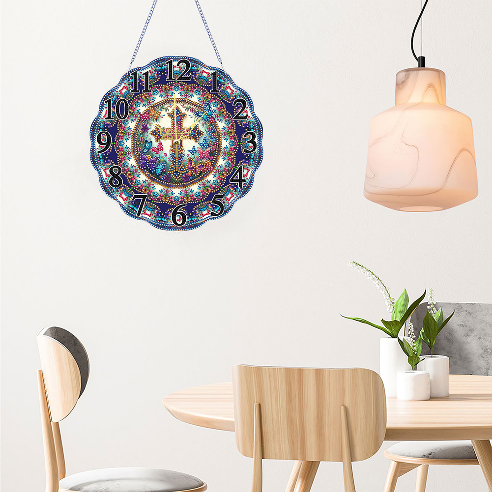 2D Flat DIY Diamond Painting C - Resin Art Clock ulasan dan harga