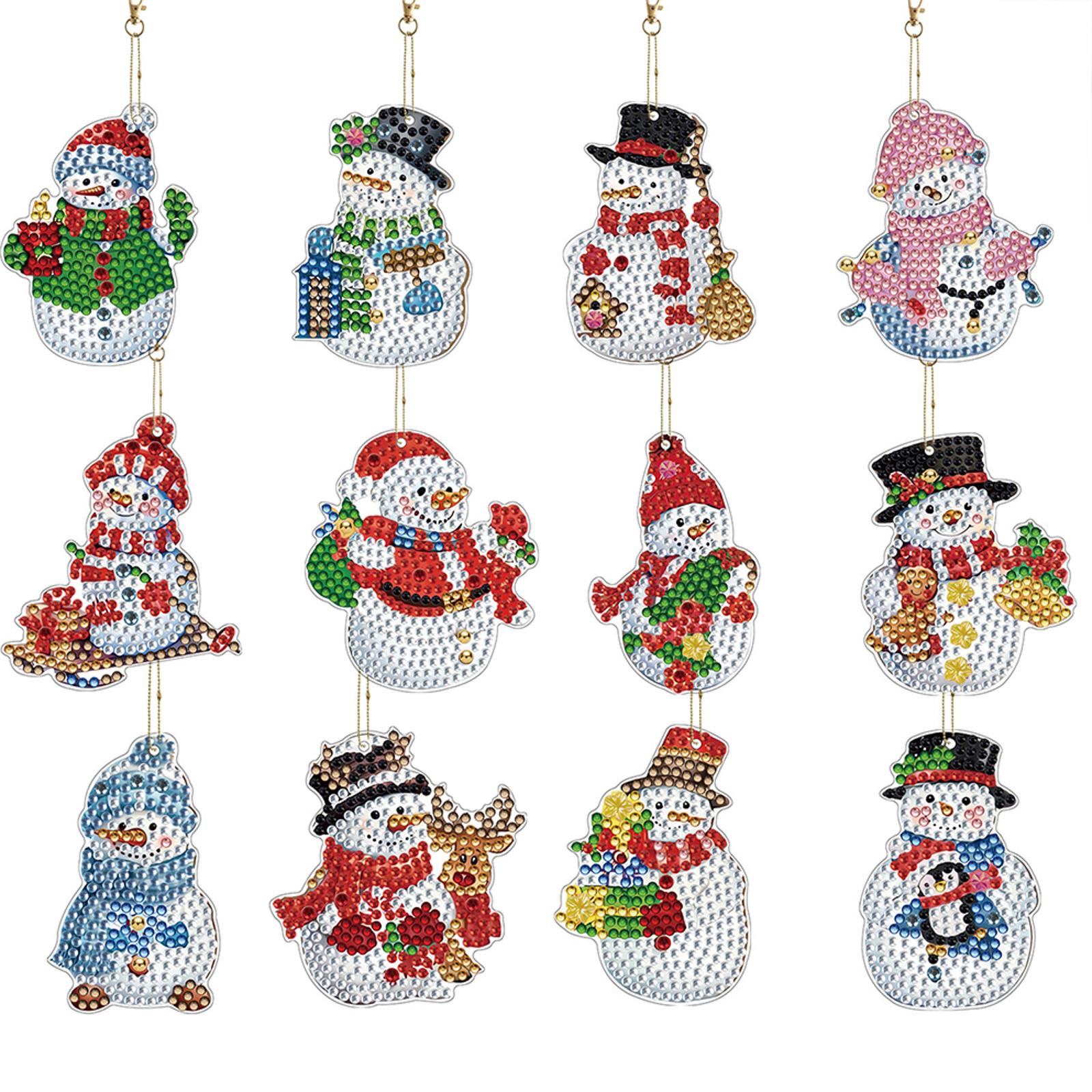 12pcs Christmas Diamond Painti - Resin Art A Keychain ulasan dan harga