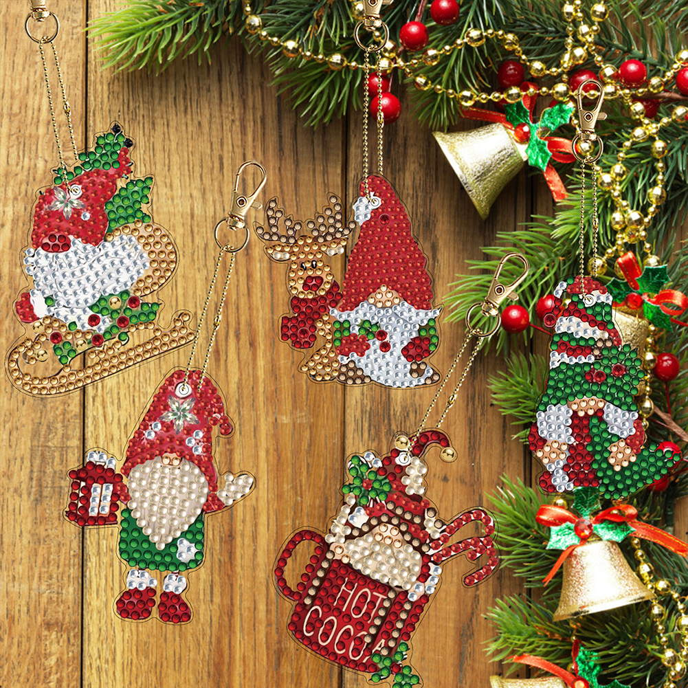 12pcs Christmas Diamond Painti - Resin Art A Keychain ulasan dan harga