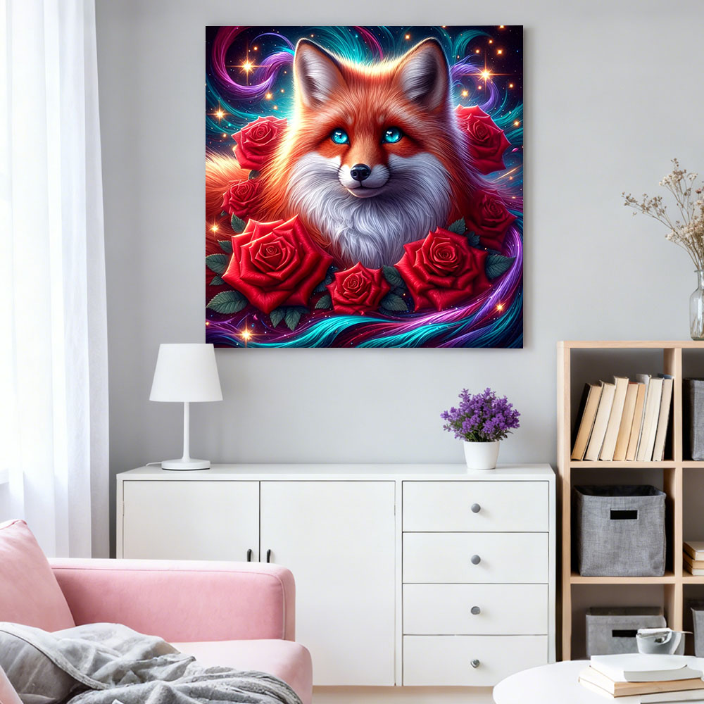 HUACAN Diamond Painting Fox An - Resin Art For Rose ulasan dan harga