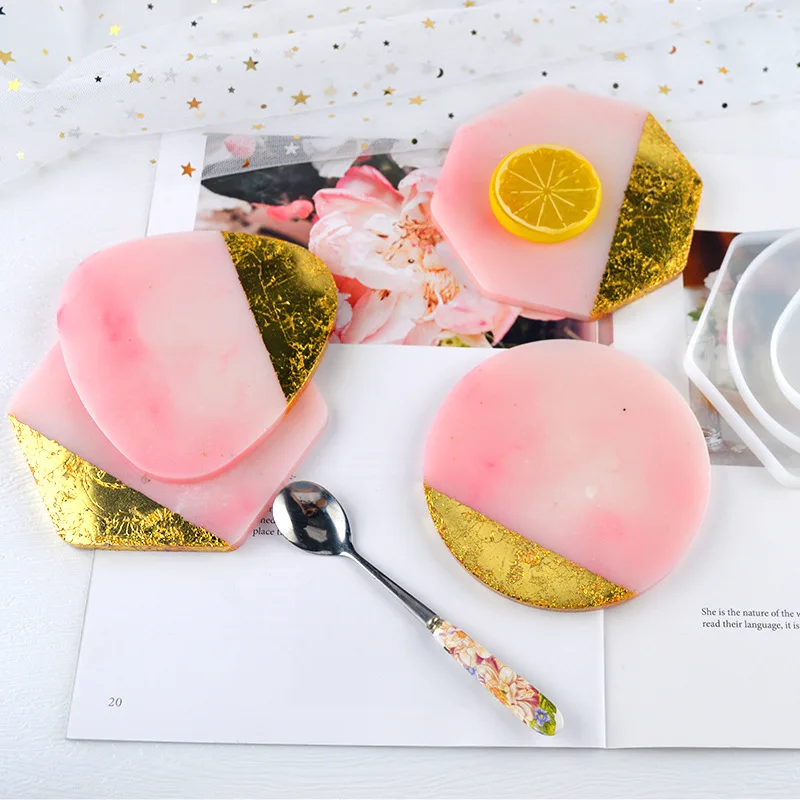 Multi-style Geometric Coaster  - Resin Art Table ulasan dan harga