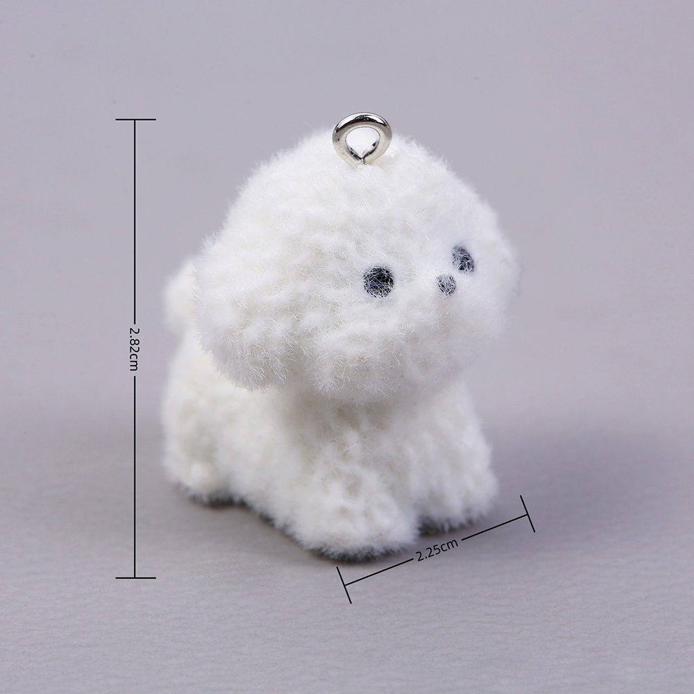 10pcs Flocking Puppy Dog Resin - Resin Art Pendant ulasan dan harga