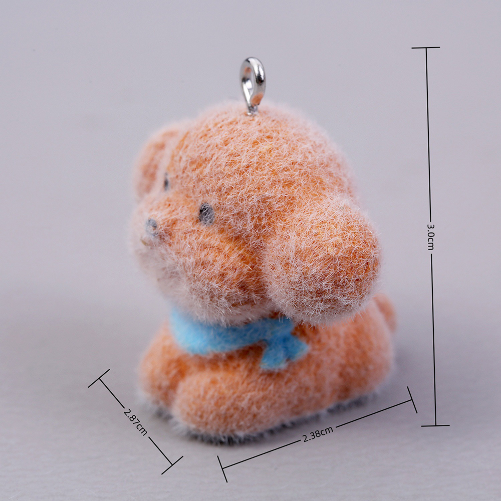 10pcs Flocking Puppy Dog Resin - Resin Art Pendant ulasan dan harga