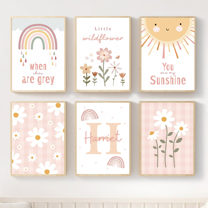 Pink Wild Flower Sun Rainbow N - Resin Art Name ulasan dan harga