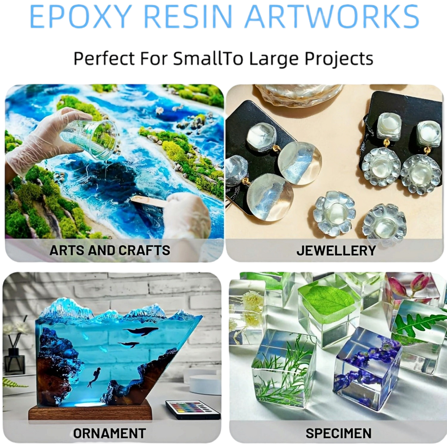16.9oz Clear Epoxy Resin Kit C - Resin Art And Jewelry ulasan dan harga