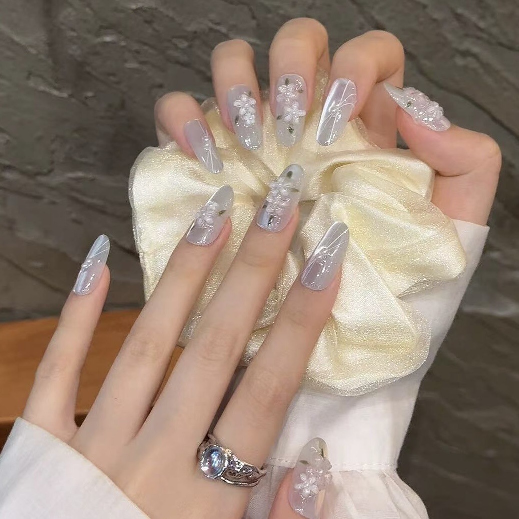 10pcs Glitter Sliver Press On  - Resin Art And Design ulasan dan harga