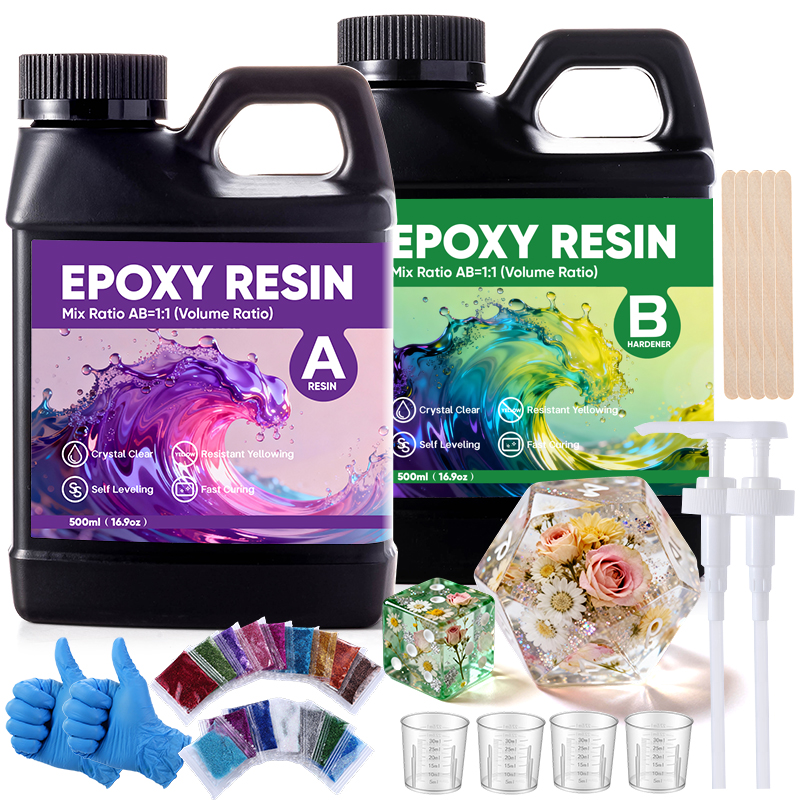 Epoxy Resin Kit, 500/1000ml Cr - Uv Resin Clear Hard ulasan dan harga