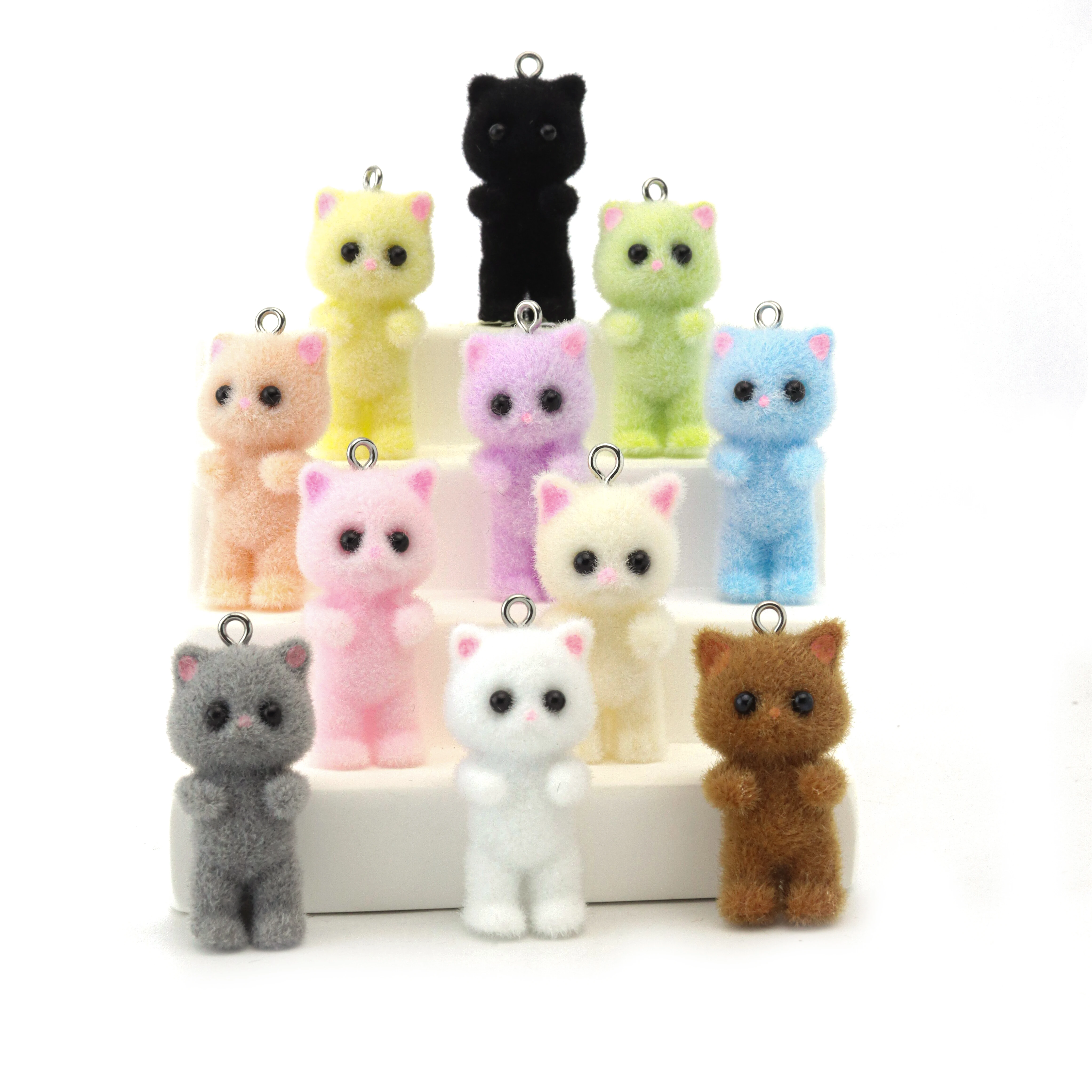 33PCS Cat Pendant Kawaii 3D Fl - Resin Art Pendant ulasan dan harga