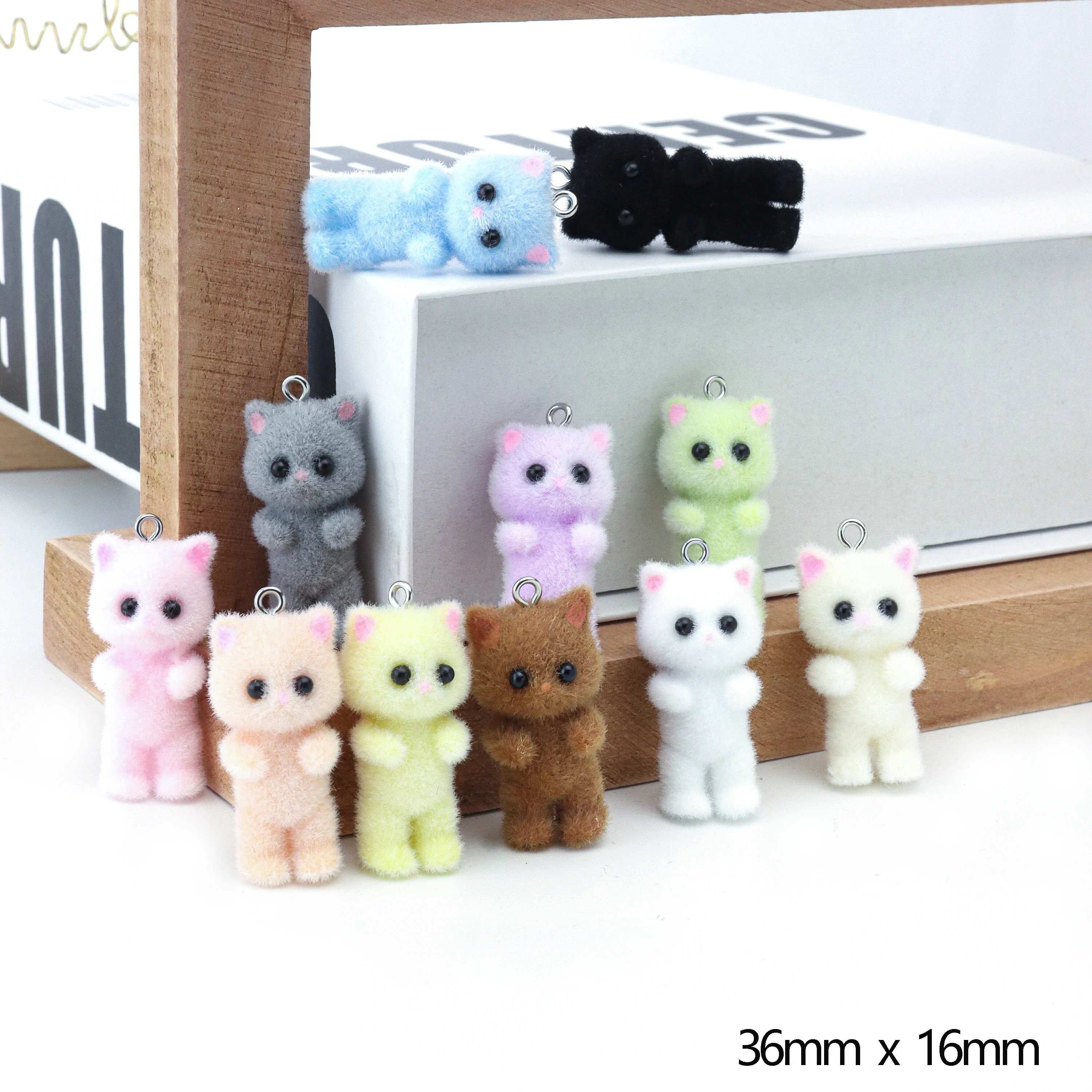 33PCS Cat Pendant Kawaii 3D Fl - Resin Art Pendant ulasan dan harga