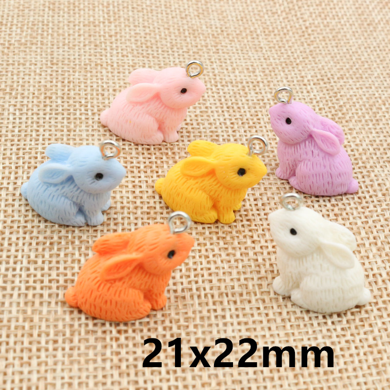 10PCS Resin Pendant Charms Rab - Resin Art Pendant ulasan dan harga