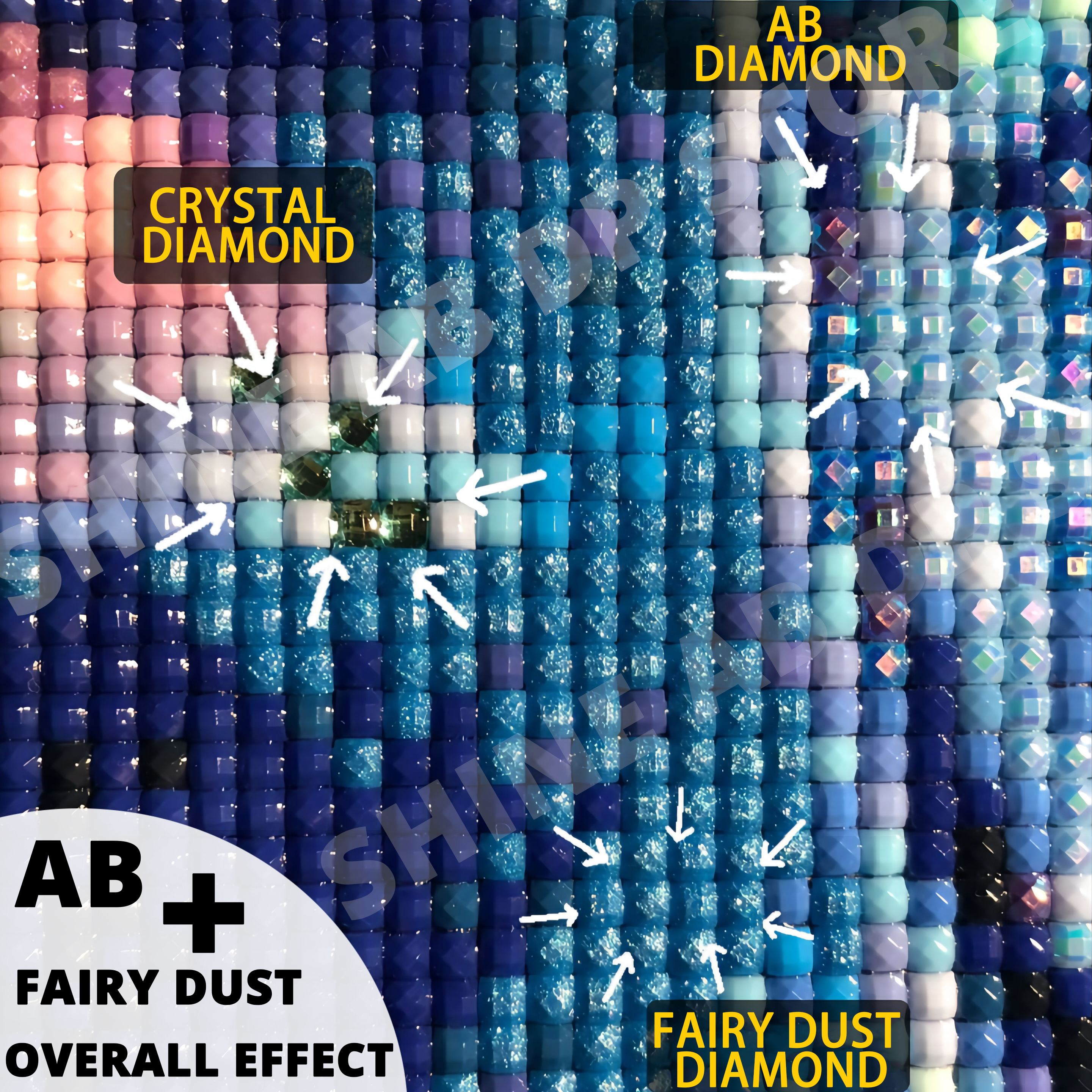 AB Fairy Dust Resin 5D DIY Dia - Resin Art For Rose ulasan dan harga